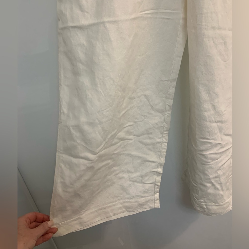 White linen blend pants - BNWT - Picture 5 of 5